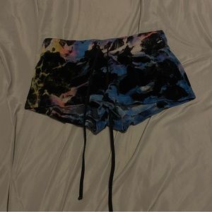 tie dye hardtail shorts